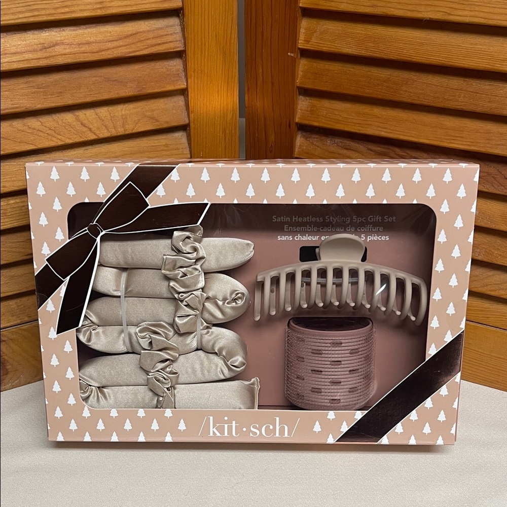 Kitsch Satin Heatless Styling Set in Champagne Blush